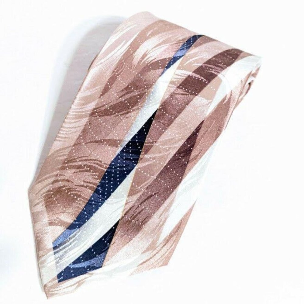 Men's Il Canto Champagne Navy Blue Neck Tie